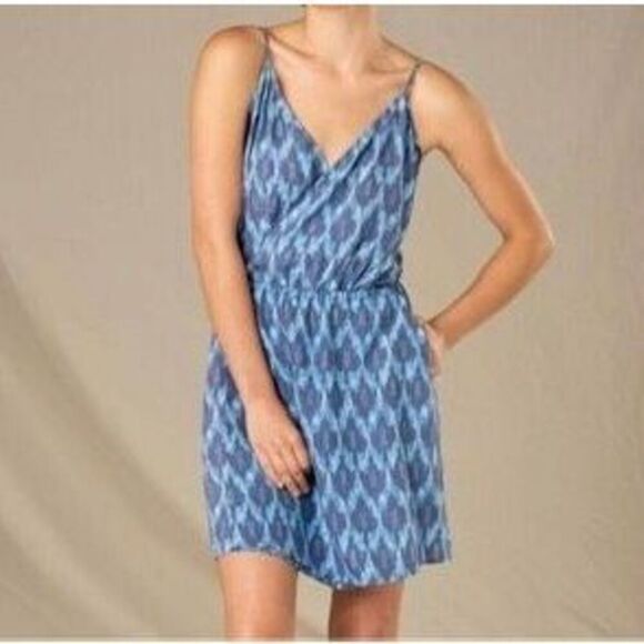 NWOT Toad & Co. Hillrose Geometric Surplice Faux Wrap Sleeveless Tank Dress M - Picture 1 of 9